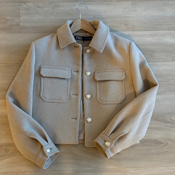 Zara Jackets & Blazers - NWOT Zara Beige Jacket